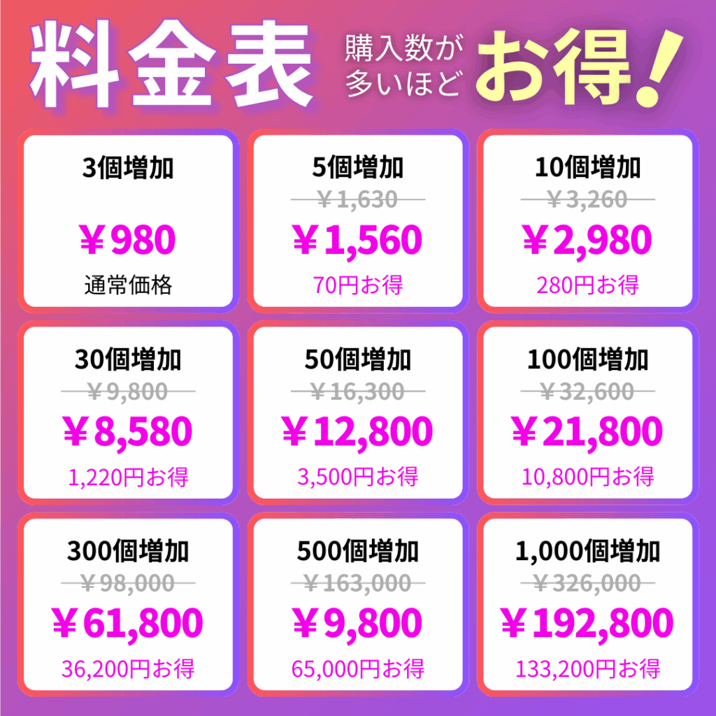 インスタグラム日本人女性コメント料金表_インスタエンサー